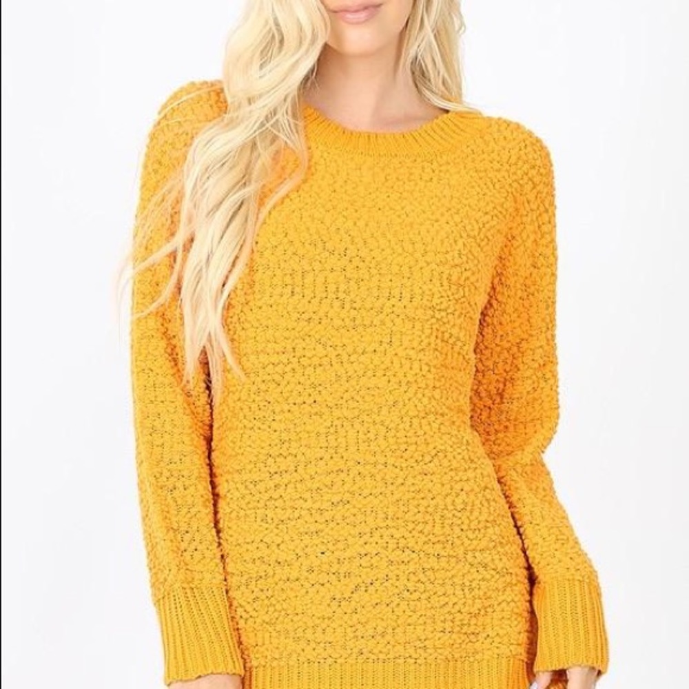 SALE Golden Girl Sweater Mustard Pullover S M L XL - Picture 3 of 3